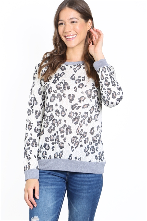 C50-A-2-T62720 IVORY ANIMAL PRINT TOP 2-2-2