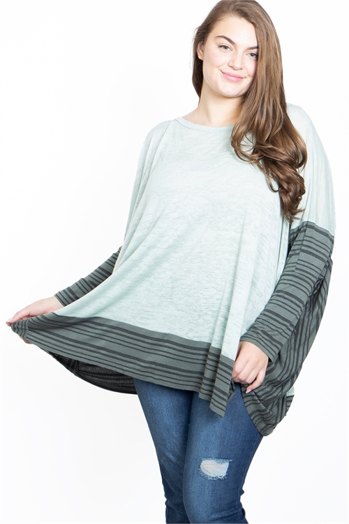 C66-A-3-T62815X GREEN PLUS SIZE TOP 3-3