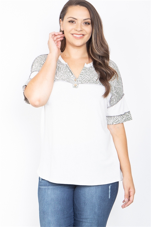 C46-A-2-T3213-6X-IVORY SAGE PLUS SIZE TOP 2-2-2