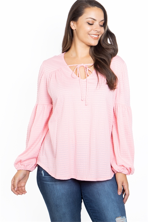 C56-B-3-T4068-1X-CORAL PLUS SIZE TOP 2-2-2 (NOW $2.50 ONLY!)