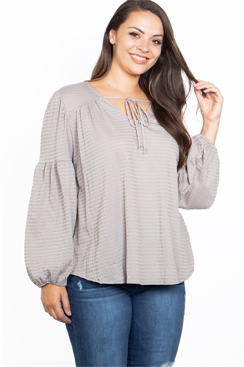 C56-B-3-T4068-1X-MOCHA PLUS SIZE TOP 2-2-2