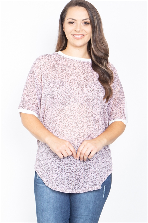 C48-B-1-T41055X-PURPLE IVORY PLUS SIZE TOP 2-2-2 (NOW $4.50 ONLY!)