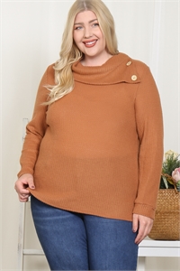 C80-A-1-T5018X-RUST PLUS SIZE BUTTON DETAIL RIB TOP 2-2-2 (NOW $7.75 ONLY!)