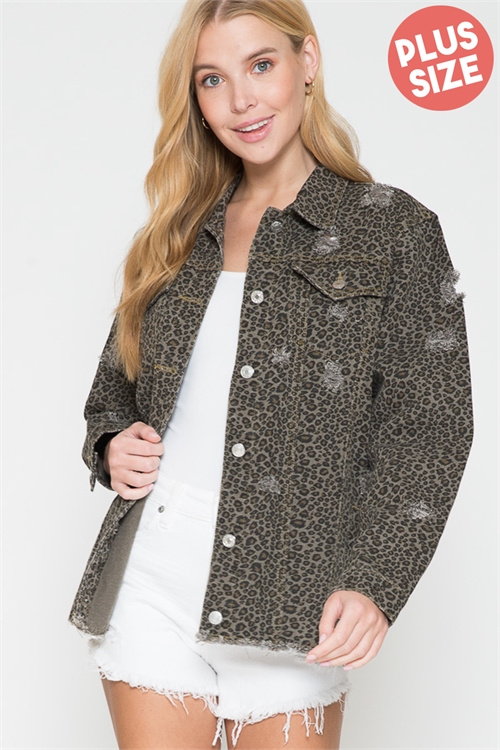 S10-8-2-J6007ANX-OLIVE PLUS SIZE BUTTON DOWN LEOPARD JACKET 3-3