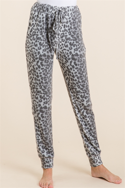 C52-A-1-P4033-GREY ANIMAL PRINT JOGGER PANTS 2-2-2