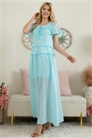 S9-4-1-D1108-LIGHT BLUE RUFFLE DETAIL MAXI DRESS 2-2-2