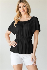 S38-1-1-T5360-BLACK SHORT SLEEVE TOP 2-2-2