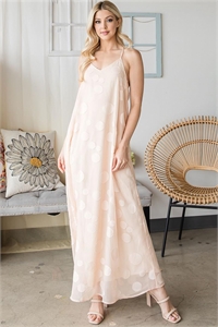 S38-1-1-D4785-LT. PEACH TANK TOP BUBBLE MAXI DRESS 2-2-2