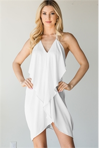 S38-1-1-D3563-OFF WHITE LAYERED SEXY MINI DRESS 3-2-1 (NOW $4.75 ONLY!)