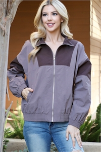 S16-6-1-J3170-BROWN WINDBREAKER JACKET 1-2-2-1 (NOW $5.75 ONLY!)