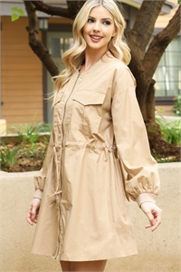 S4-3-1-J5080-TAN LONG SLEEVE JACKET DRESS 2-2-2