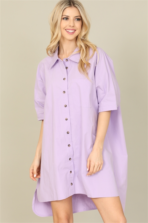 S10-12-3-D80265-LAVENDER SHIRT DRESS 2-2-2 (NOW $ 5.75 ONLY!)