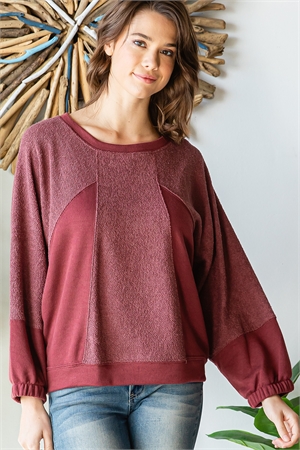 S13-2-3-T3555-BURGUNDY TOP 1-1-0