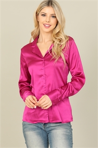 S9-1-2-T2345-MAGENTA SILK LONG SLEEVE TOP 2-2-2