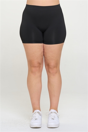 S10-11-1-S903X-BLACK PLUS SIZE LEGGINGS SHORT ONE SIZE