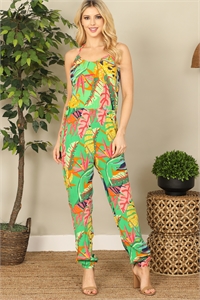 SA4-000-2-J2201636-TROPICAL MULTI SPAGHETTI STRAP JUMPSUIT 2-2-1