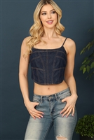 SA3-7-1-T3654-INDIGO DENIM SPAGHETTI STRAP CROP TOP 1-2-2-1