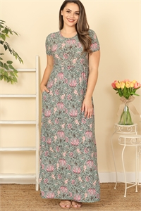 S6-2-2-D3515-56X-SAGE SHORT SLEEVE PRINTED MAXI DRESS 2-2-2