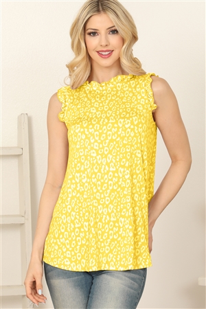 S11-1-4-T4379-1-MARIGOLD RUFFLE NECK AND SLEEVELESS LEOPARD TOP 2-0-2-2