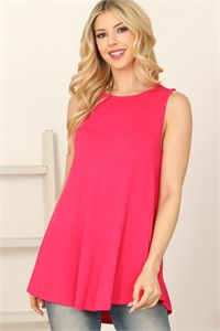 S4-3-1-T2589-56-FUCSHIA SLEEVELESS SOLID TOP 2-2-2-2