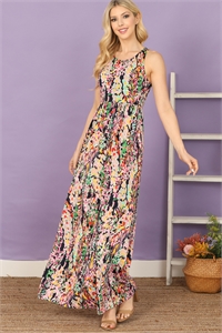 S7-9-1-D3374-119-NAVY MULTI PRINTED SIDE POCKET MAXI TANK DRESS 2-2-2-2