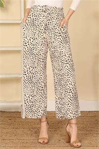 S6-10-3-P7124-1-CREAM BLACK WAIST TIE ANIMAL PRINT SIDE POCKET PANTS 2-2-1-2