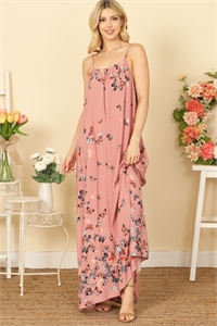 S4-1-3-D16960-MAUVE SPAGHETTI STRAP BUTTERFLY PRINT MAXI DRESS 2-2-2