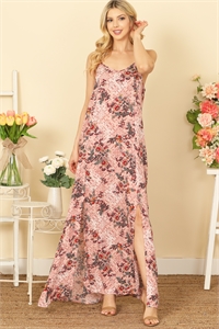 S7-7-2-D16766-MAUVE SPAGHETTI STRAP M-SLIT PRINTED MAXI DRESS 2-2-2