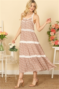 S8-3-3-D17138-CAMEL EYELET DETAIL STRAP TIERED PRINTED MIDI DRESS 2-2-2