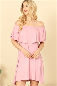 C68-A-2-D3505-BLUSH OFF SHOULDER SOLID MINI DRESS 2-2-2-2