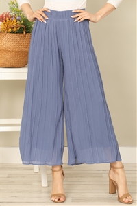 S14-5-2-P2164-COBALT PLEATED SOLID SQUARE PANTS 2-2-2