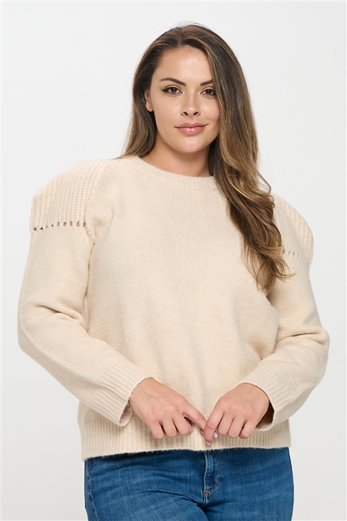 S14-3-4-S7113X-CREAM PLUS SIZE KNIT SWEATER  3-3