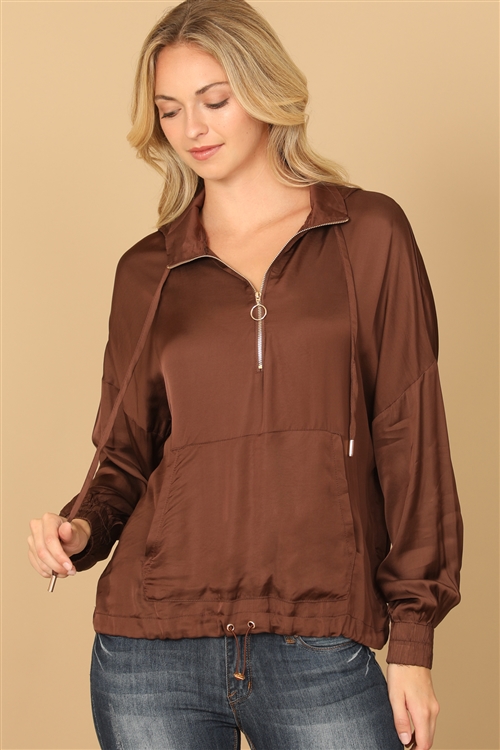 S15-2-4-T143-COCOA HOODED DRAWSTRING TOP 2-2-1