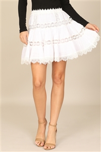 S16-3-4-S00897-WHITE FLORAL LACE MINI SKIRT 2-2-1