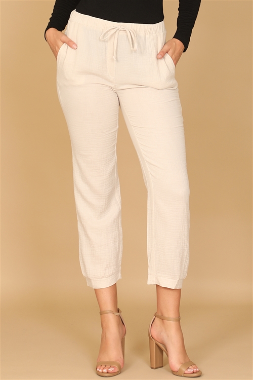 S9-8-4-P0087-BEIGE WAIST TIE TEXURED MIDI PANTS 2-2-1