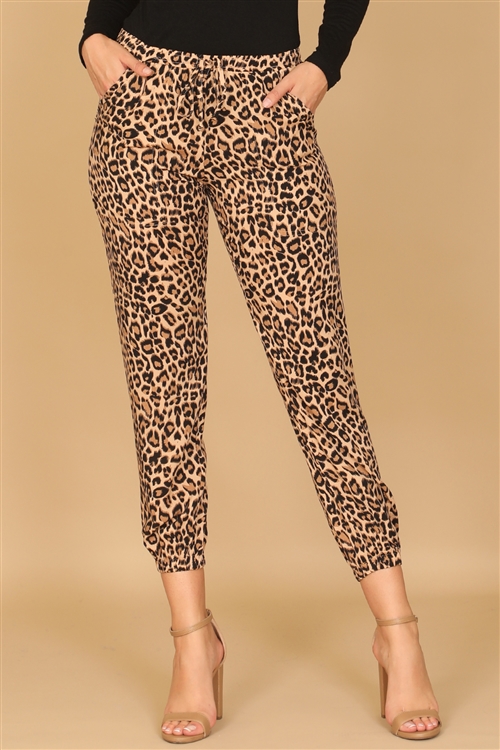 S6-2-3-P03200-TAN LEOPARD WAIST TIE MIDI PANTS 2-2-1