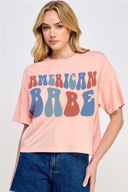 PO-CTS-E0483B-PEA - AMERICAN BABE OVERSIZED GRAPHIC RELAXED CROP TOP- PEACH-2-2-2