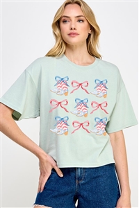 PO-CTS-E2273-DUST - COQUETTE 4TH OF JULY AMERICA PATRIOTIC GRAPHIC RELAXED CROP TOP- DUST MINT-2-2-2