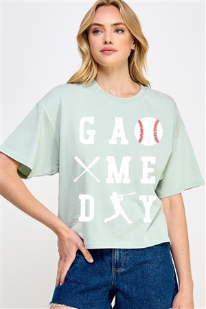 PO-CTS-E2312-DUST - GAME DAY BASEBALL OVERSIZED GRAPHIC RELAXED CROP TOP- DUST MINT-2-2-2
