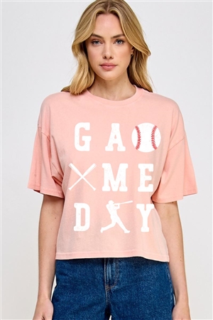 PO-CTS-E2312-PEA - GAME DAY BASEBALL OVERSIZED GRAPHIC RELAXED CROP TOP- PEACH-2-2-2