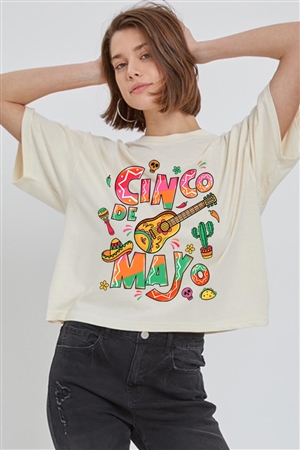 PO-CTS-E2336-IV - CINCO DE MAYO MEXICO PARTY OVERSIZED GRAPHIC RELAXED CROP TOP- IVORY-2-2-2