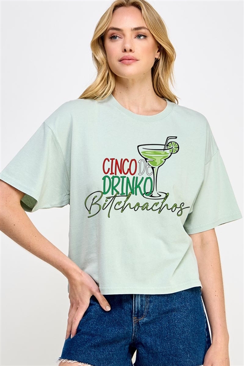 PO-CTS-E2337-DUST - CINCO DE DRINKO OVERSIZED GRAPHIC RELAXED CROP TOP- DUST MINT-2-2-2