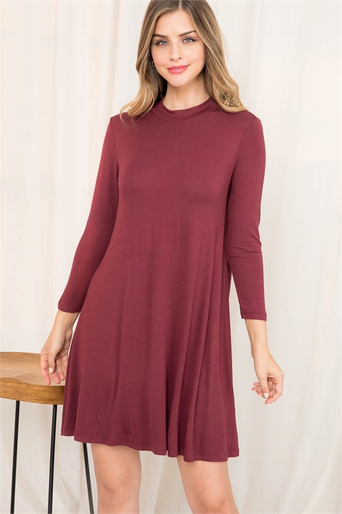 C70-B-D5972-RDBWN-A -RED BROWN DRESS 4-1-0-0