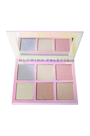 S26-2-2-E070-1 - HIGHLIGHTER 6 COLOR GLOWING PALETTE/1PC