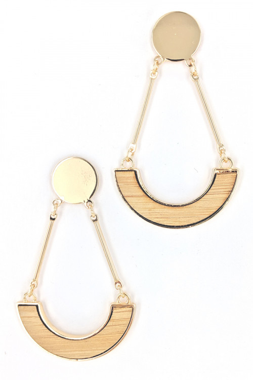 S1-2-3-LBE2201 GOLD TEAR DROP FASHION EARRINGS/3PAIRS