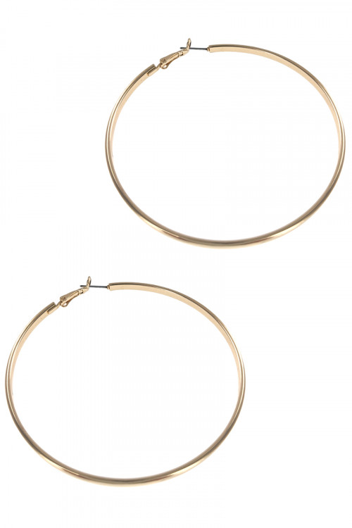 S1-5-4-LBE3041GD GOLD HOOP EARRINGS/6PAIRS