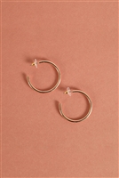 SA-3-3-2-E6562GD - 1.5 INCHES POST HOOP EARRINGS-GOLD/1PC