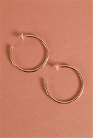 S4-4-5-E6563GD - HOOP POST EARRINGS-GOLD/1PC