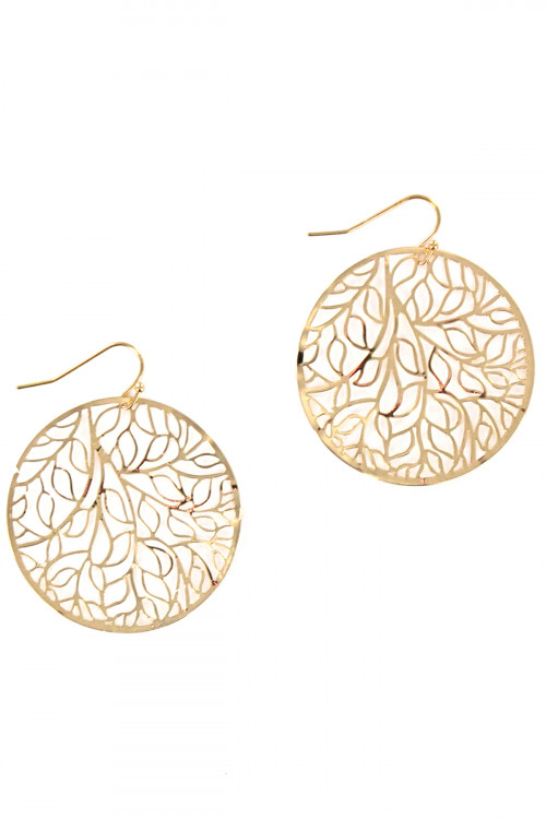 S1-2-3-LBE7458GD GOLD GIVING TREE FASHION EARRINGS/3PAIRS