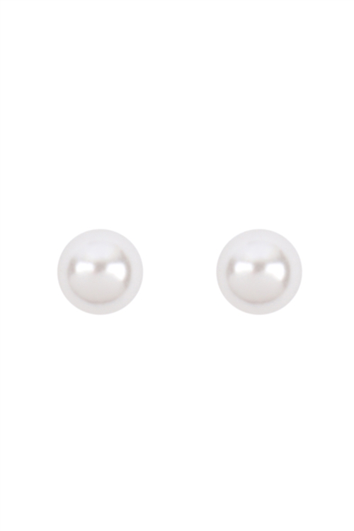 A1-1-4-E9120CR - FASHION EARRINGS (6MM CREAM PEARL) /6PCS